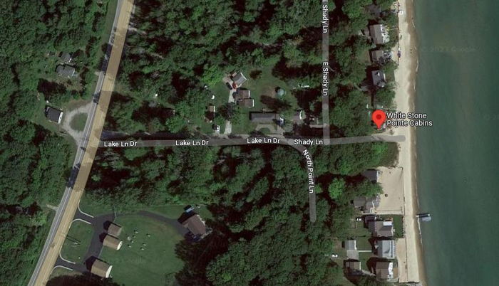 White Stone Pointe Cabins (White Stone Cabin and Motel) - Aerial Map (newer photo)